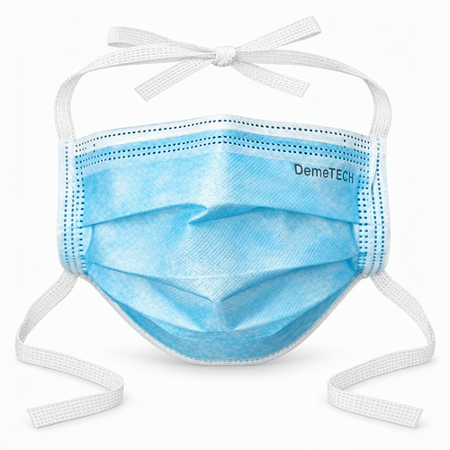 Surgical mask with ties .