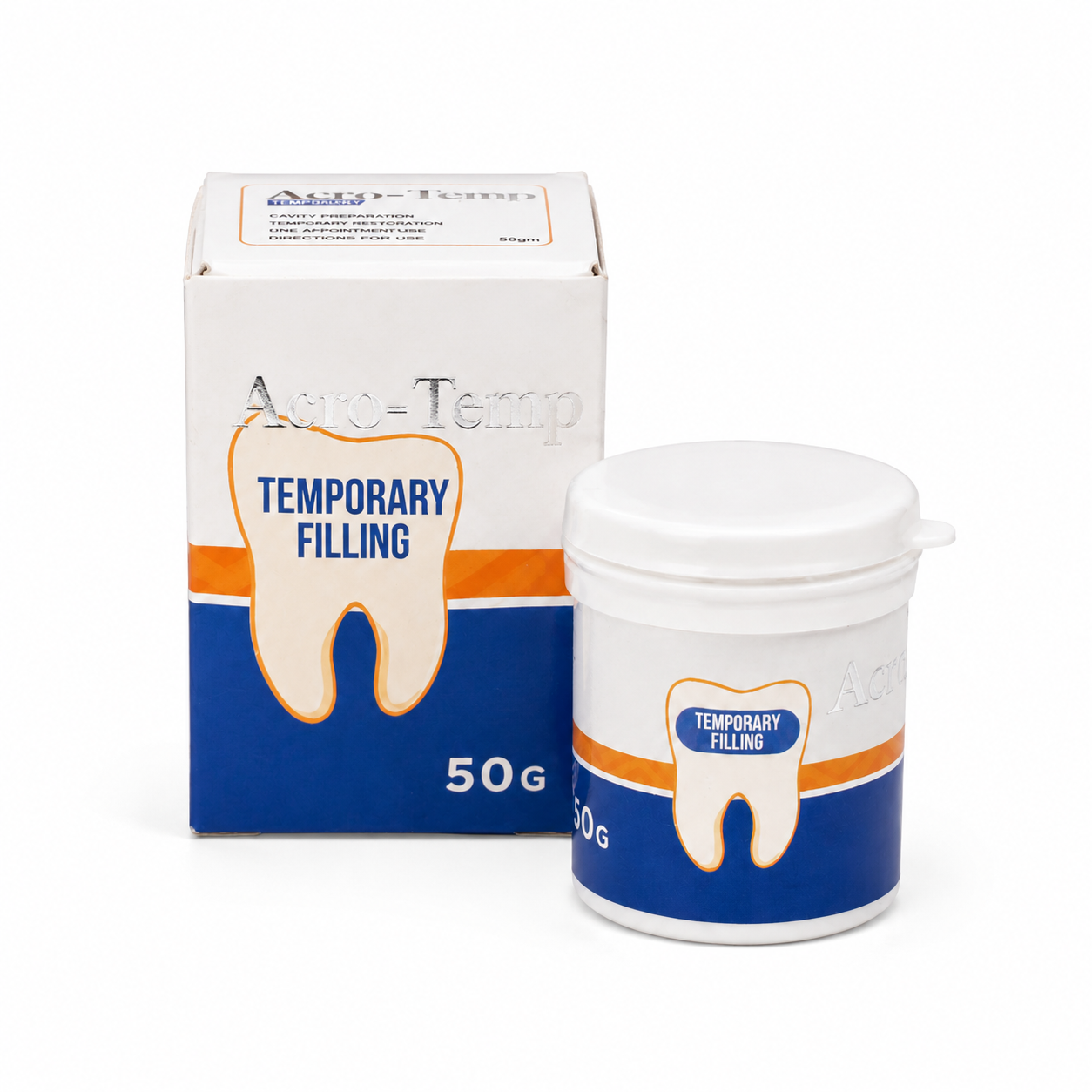 Temporary filling (Acro Temp ) .