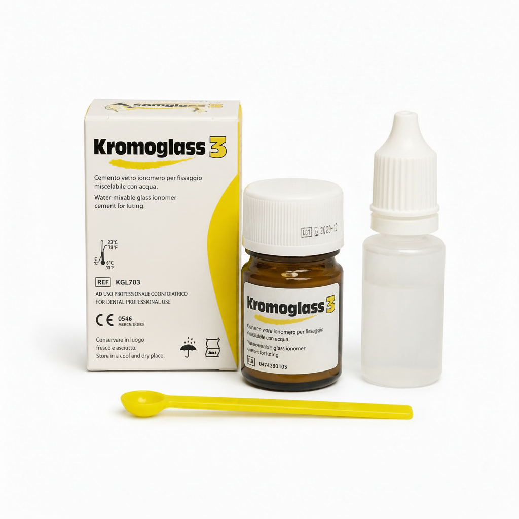 Kromo glass cement .